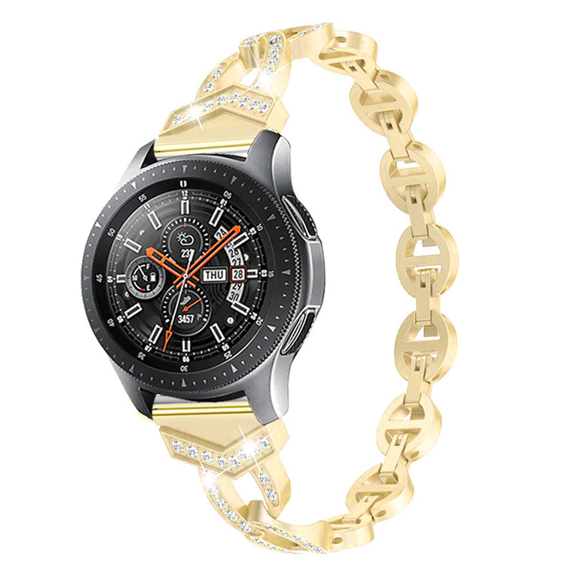 For Samsung Gear S3 Frontier Galaxy Watch3 45mm Metal Smart Watch Band Stylish Rhinestones Decor Replacement Wrist Strap For Samsung Gear S3 Frontier Galaxy Watch3 45mm Metal Smart Watch Band Stylish Rhinestones Decor Replacement Wrist Strap